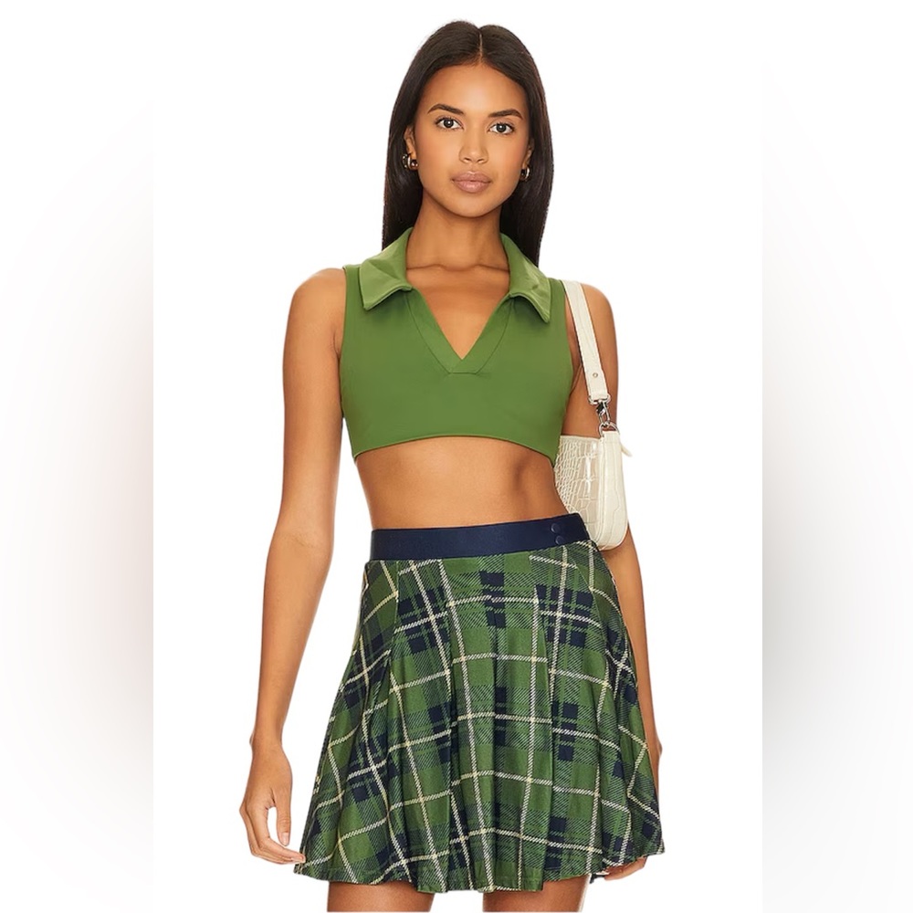 WeWoreWhat Polo Bra Top Court Green Size M